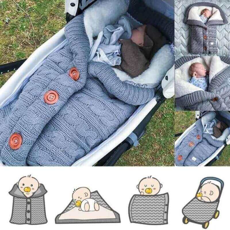 neugeborenen schlafsack kinderwagen Baby Schlafsack Kinderwagen gestrickt – Warm & Weich