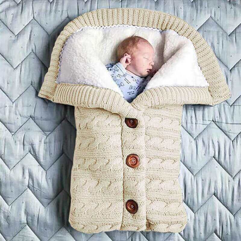 schlafsack 12 monate Baby Schlafsack Kinderwagen gestrickt – Warm & Weich