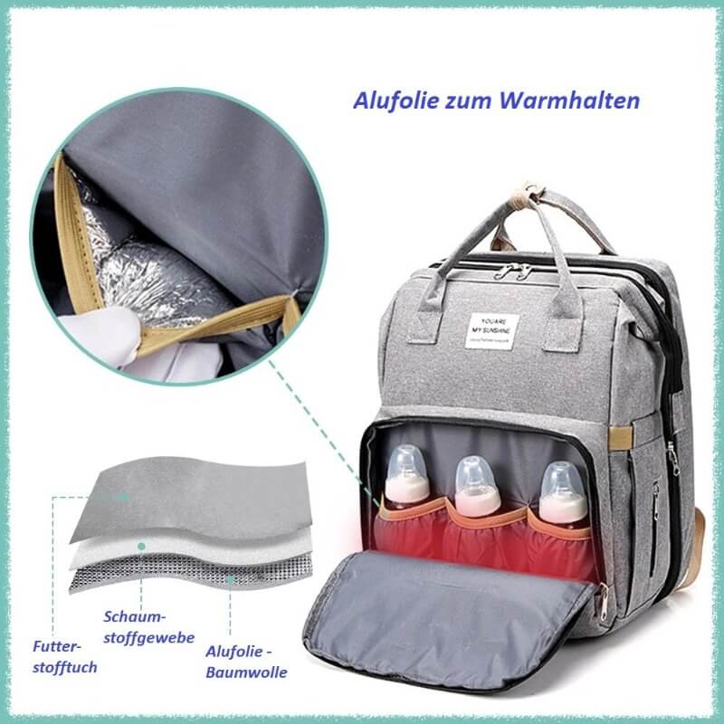 Baby Wickeltasche Rucksack / Vorderansicht