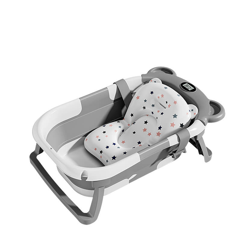 Faltbare_Babybadewanne_mit_Temperaturanzeige_und_Badematte_-_Farbe_grau