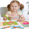 Montessori-Puzzlespielzeug aus Holz fuer Kinder beidseitig