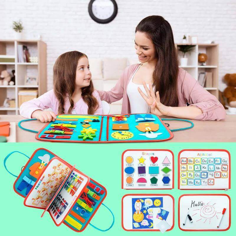 Montessori-Sinnestafel fuer Kleinkinder-Einsatz Mama mit Kind